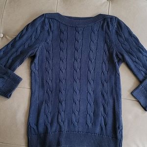 Brooks Brothers Navy Cable knit sweater